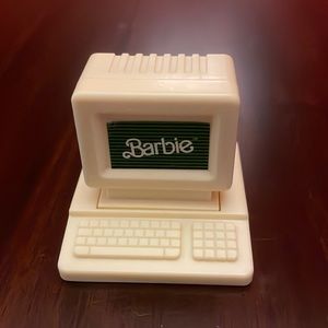 1990s Barbie Girl Desk Set Computer Stamp